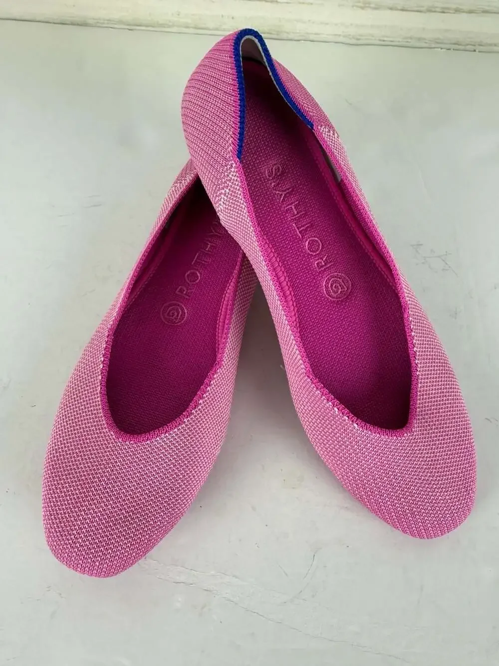 Rothy's The Flat Knit Ballet Flats Pink Women's Size 8